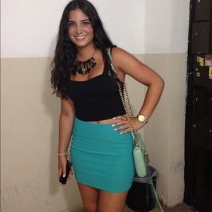 Topshop turquoise skirt